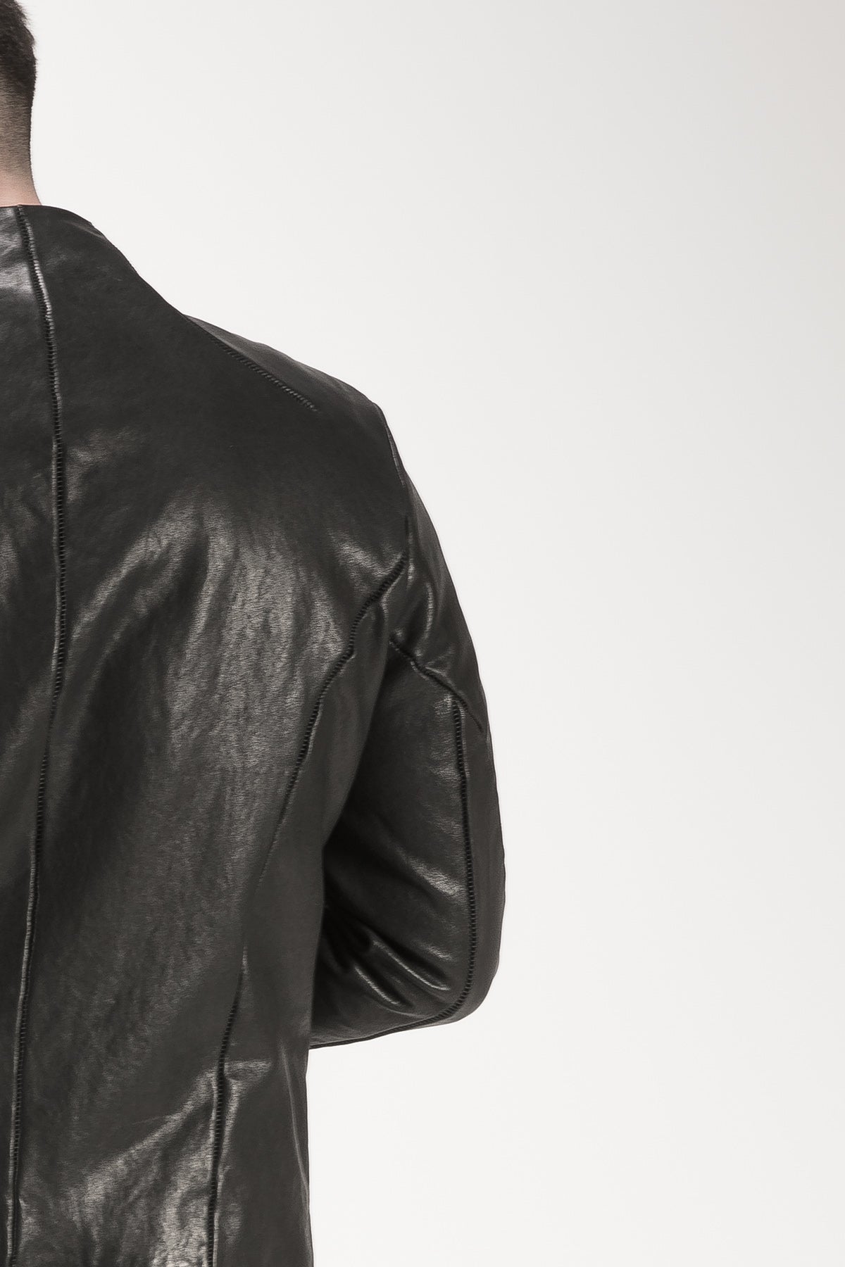 Asymmetrical Zip Leather Jacket