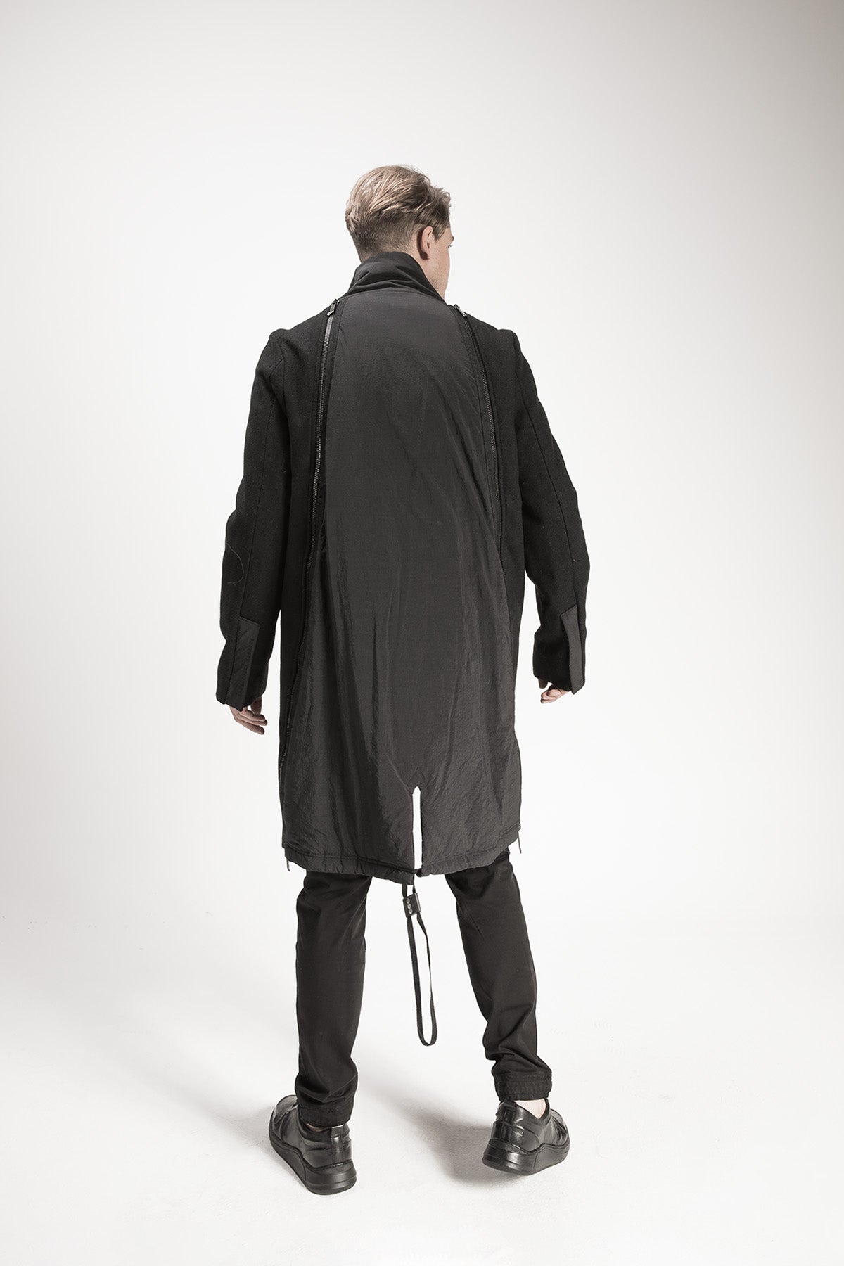 Black Long Wool Blended Coat