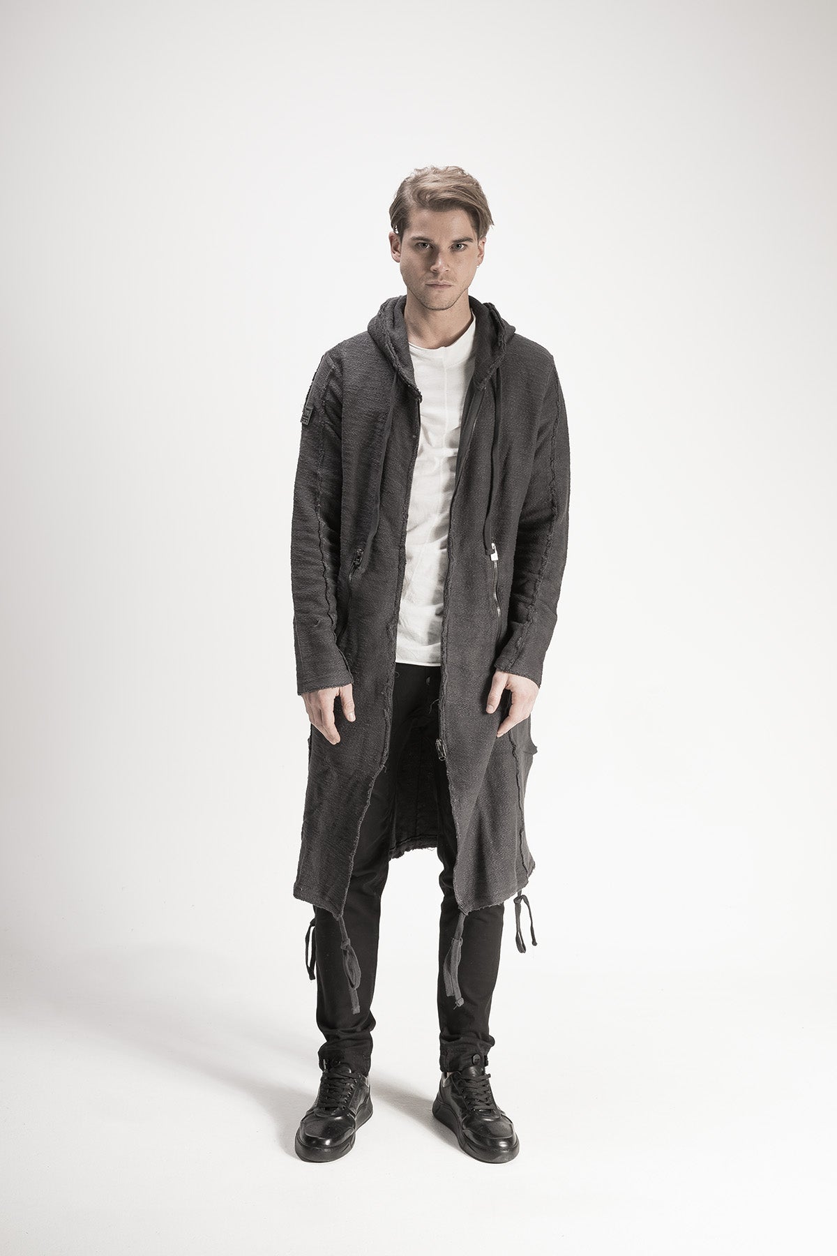 Dimgrey Long Hood Zip Cardigan