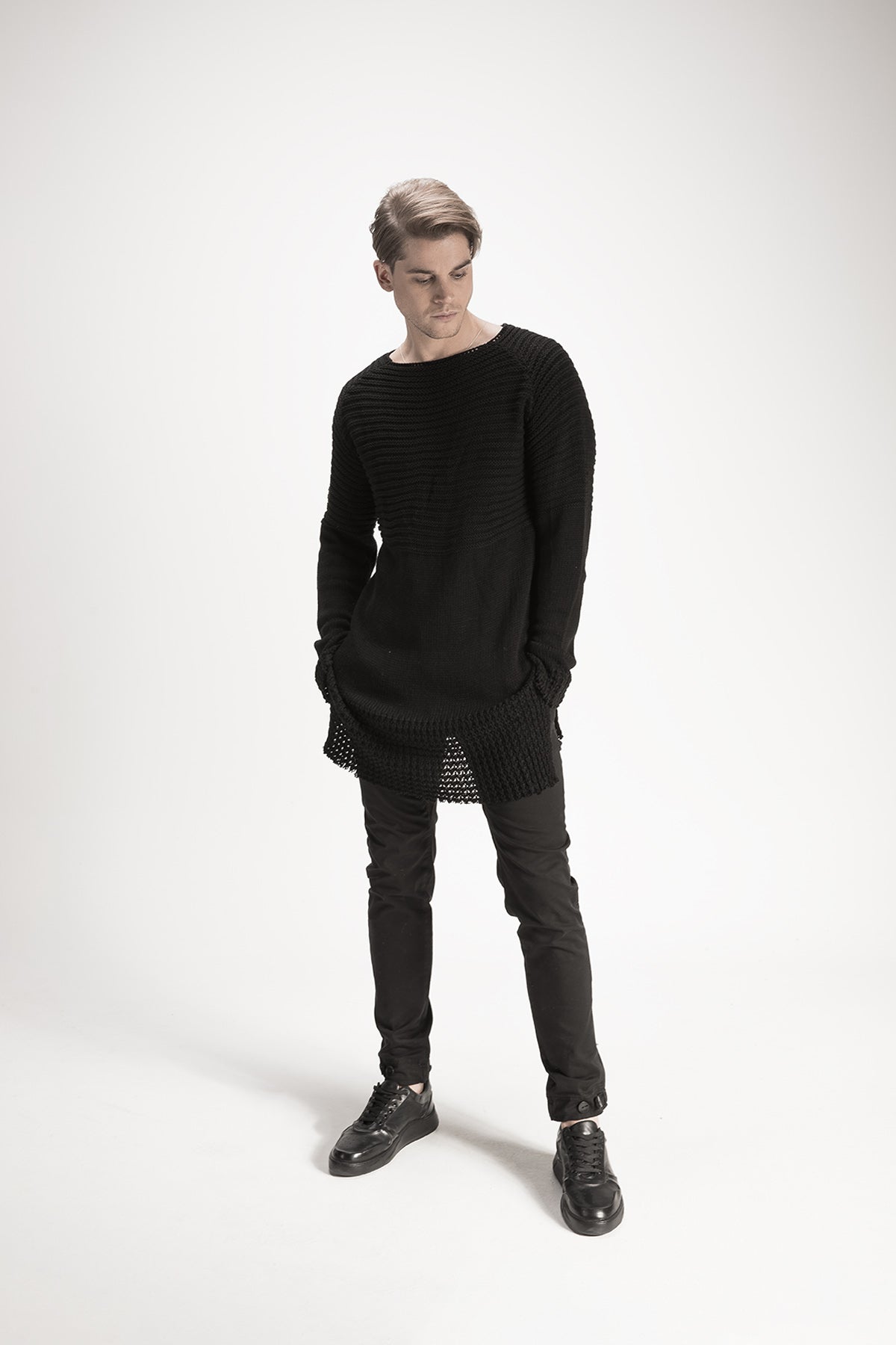 Black Long Knit Sweater